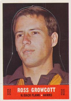 1969 Scanlens VFL - Stand-Up Die Cut #NNO Ross Growcott Front